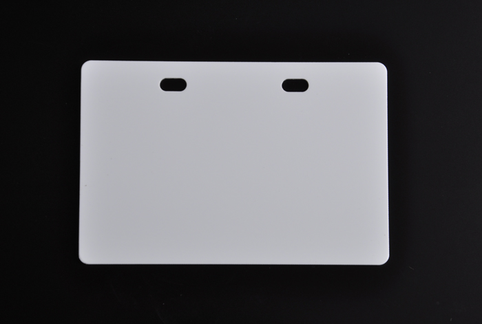 PVC標牌60*90mm雙孔，可打印標牌